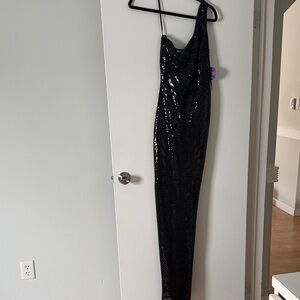 Black Sequin Evening Gown NWT